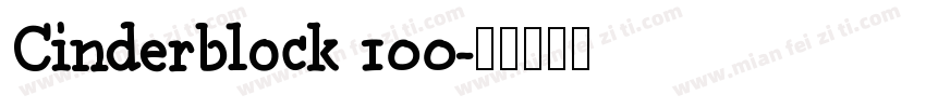 Cinderblock 100字体转换